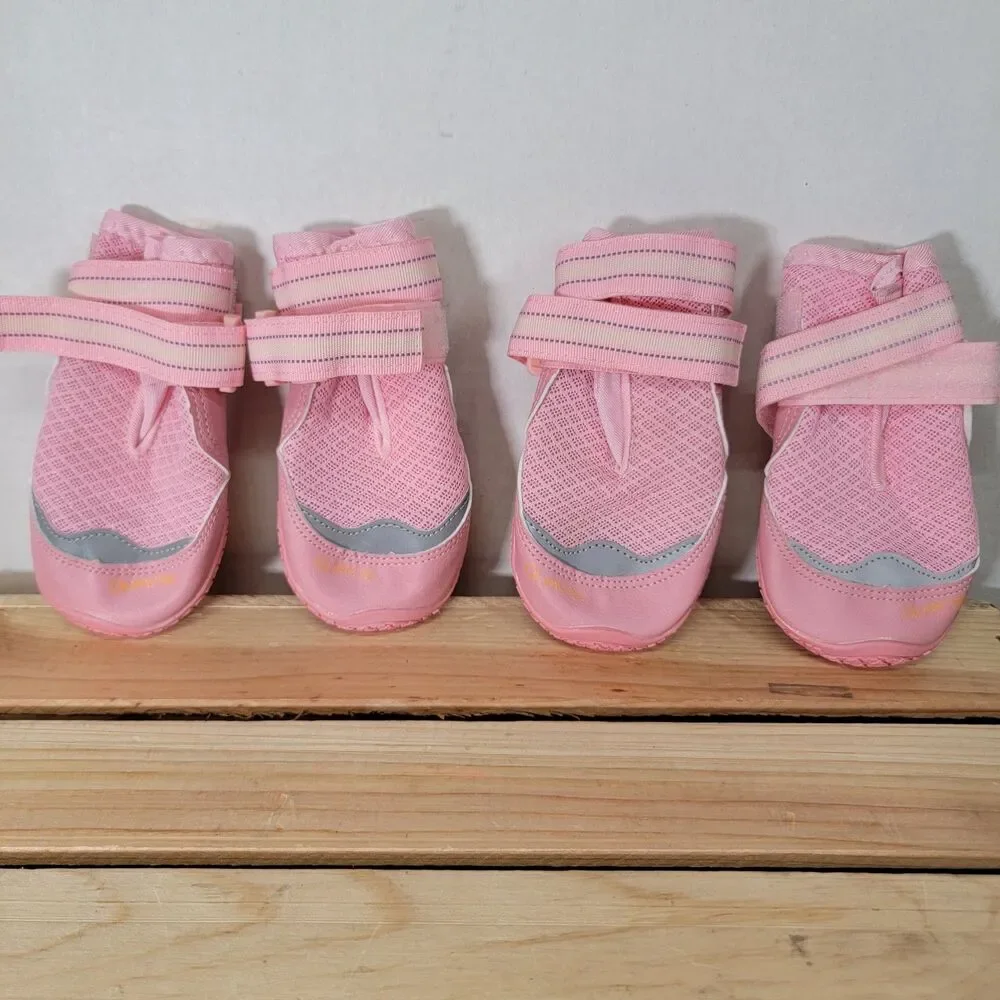 Qumy Pet Pink Performance Dog Shoes - Size 6